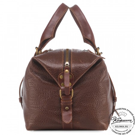 Кожаная дорожно-спортивная сумка Вашингтон (фактура коричневый)